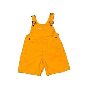 Vintage Guess Jeans Yellow Shortalls Overalls Kids 4Y 90s Y2K Mustard